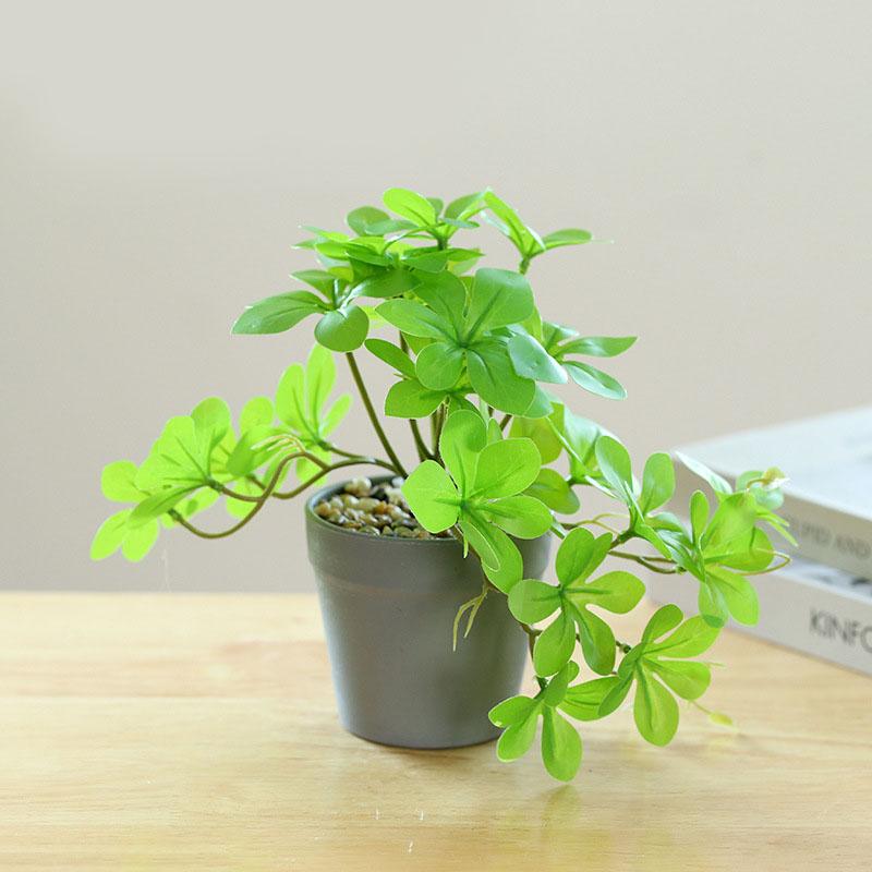 

Искусственные листья зеленых растений Большой бонсай Креативное украшение для дома Имитация цветочных украшений