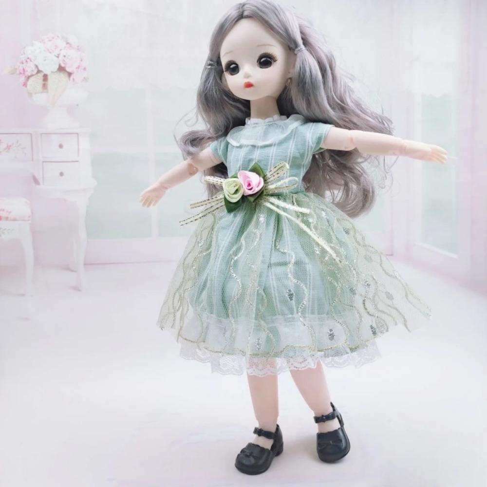 Oblečení pro 1/6 BJD panenku Roztomilé šaty Sukně Pokrývka hlavy 30cm Princezna Panenka Ležérní Kostým Oblečení Doplňky pro panenky Dívka DIY Hračka Dárky