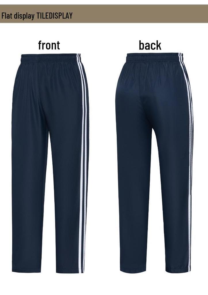 Thin Mesh Stripe School Uniform Pants for Junior & Senior High Students - Spring, Autumn, Summer