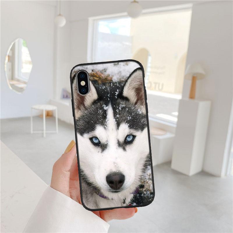 CJ66 Husky Puppy Dog Soft Shell Phone Case for Samsung Galaxy S20 S21 S22 Ultra FE + Plus A21S A22 A24 A25 A26 A30 A30S A31