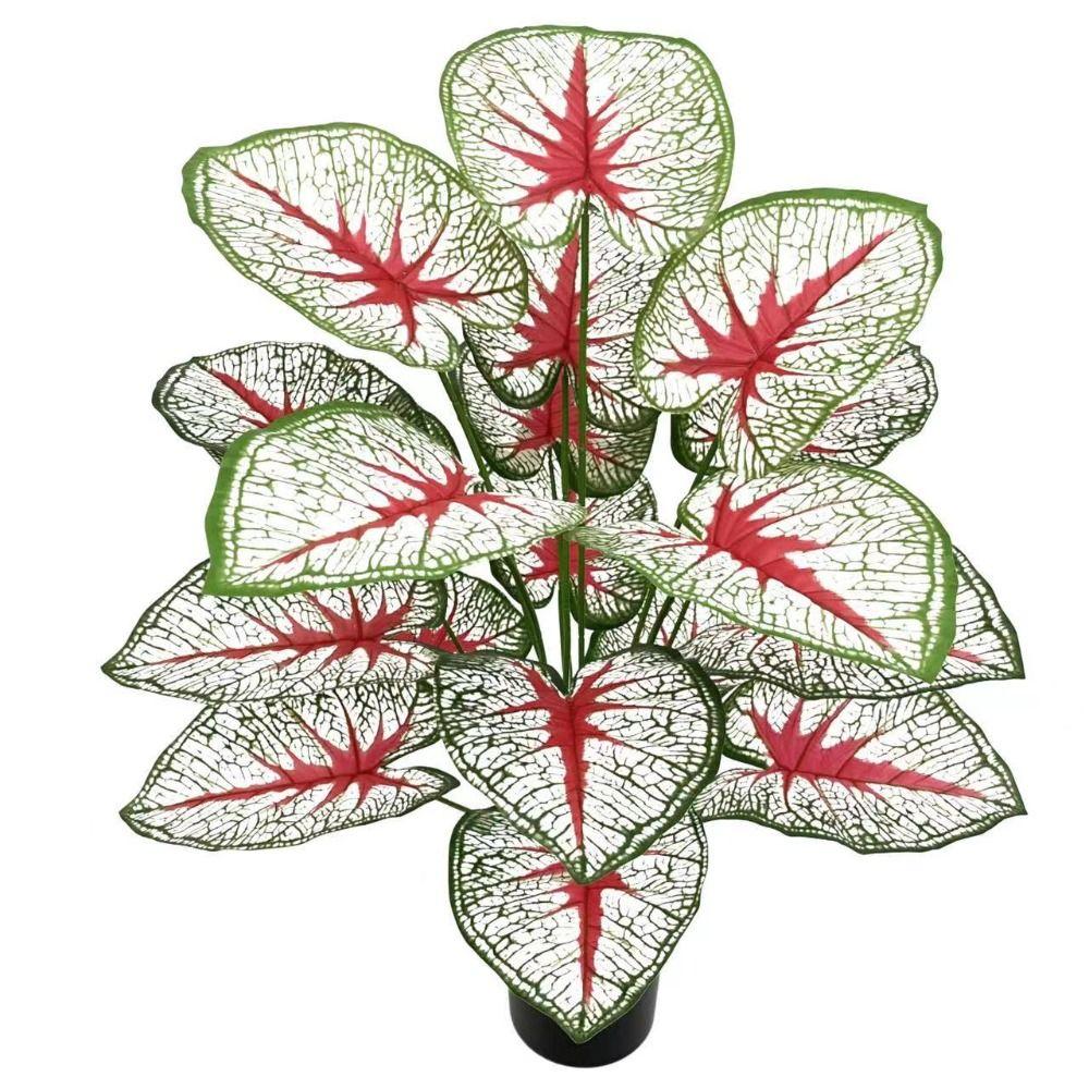 

Реалистичное искусственное растение Гуаньинь 18 листьев зеленые листья таро украшение для рабочего стола офиса Style 5