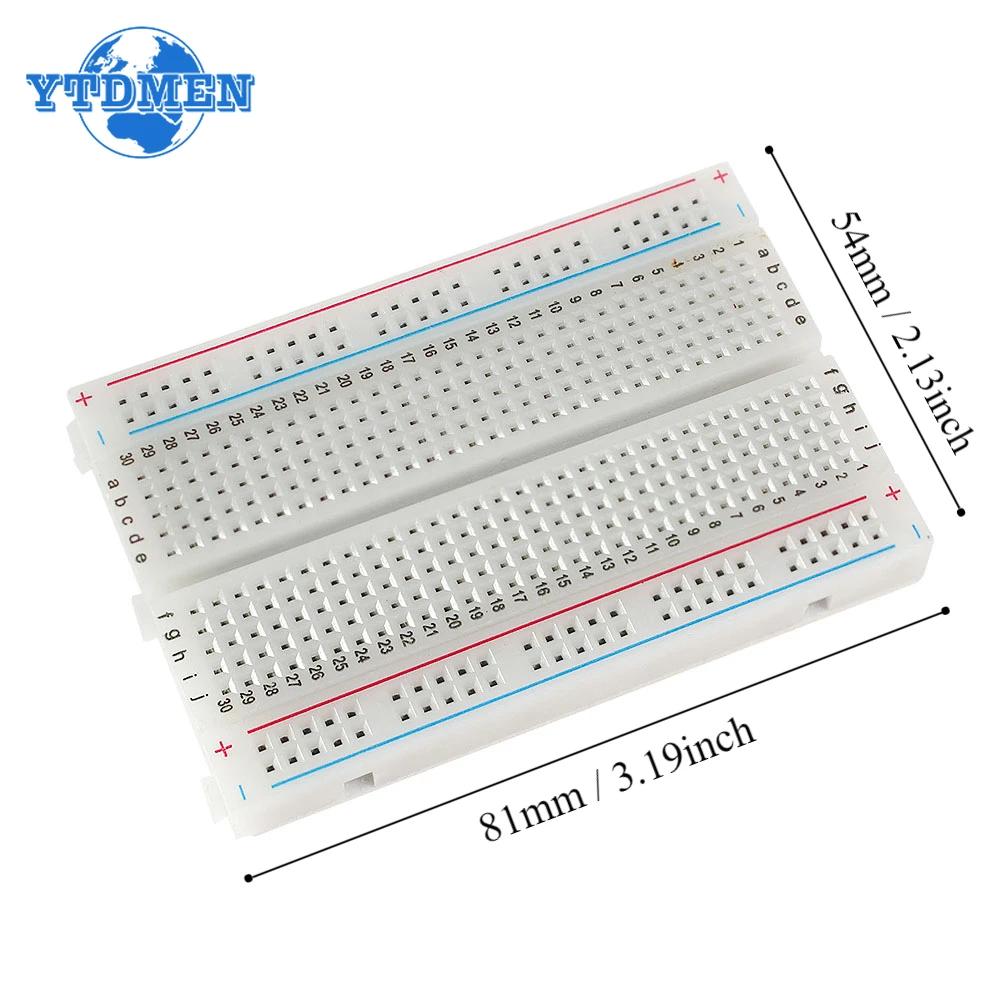 MB102 Breadboard Stromversorgungsmodul 3,3V/5V MB-102 830 Punkte Prototypen-Breadboard + 65 Stück Jumper-Kabel DIY für Arduino-Kit