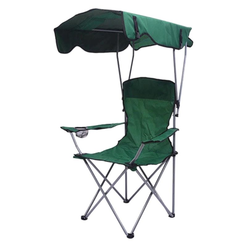 Folding Outdoor Chair Waterproof Oxford Fabric Builtin Cup Holders Foldable Comfortable For Picnics M4YD