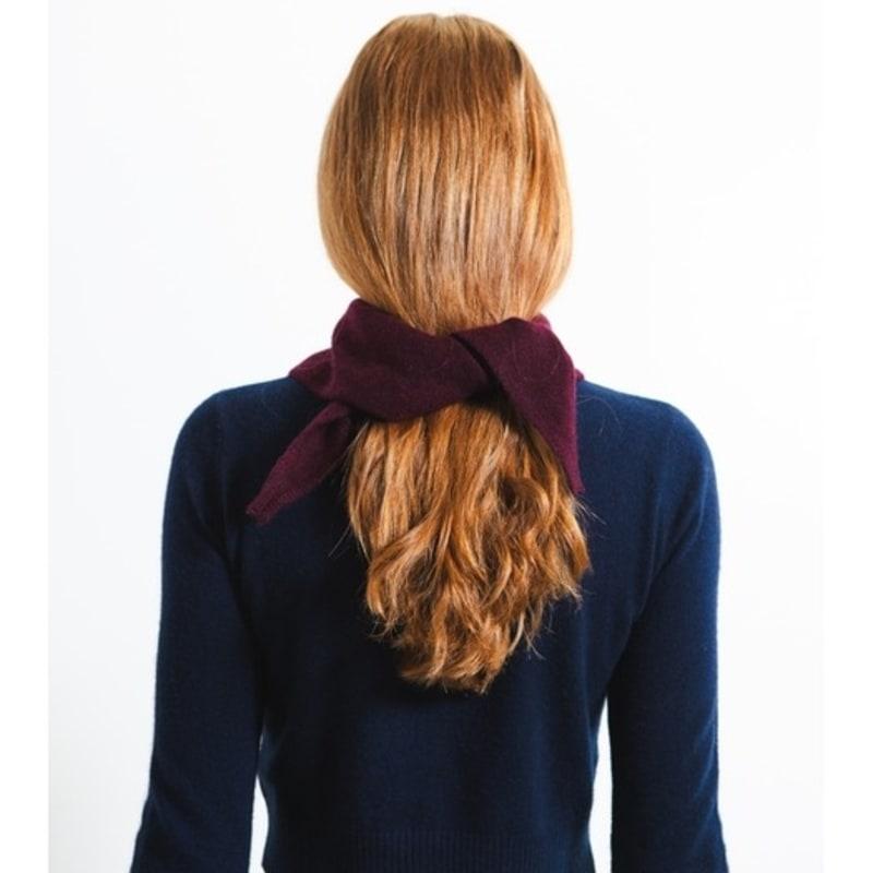 Pure Cashmere NYC TRIANGLE SCARF_Burgundy