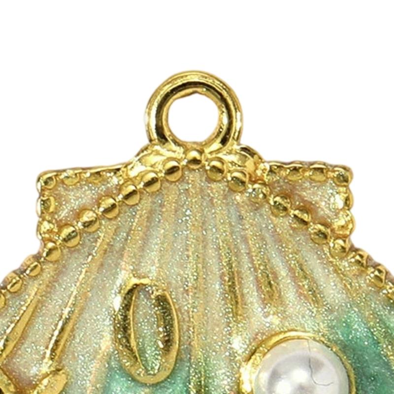 Creative Marine Jewelry Making Set with 3 Seashells Starfish Beads for Handmade Necklace Designs