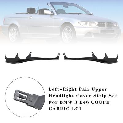 L+R Paar Obere Scheinwerferabdeckleisten-Set für BMW 3 E46 COUPE CABRIO LCI