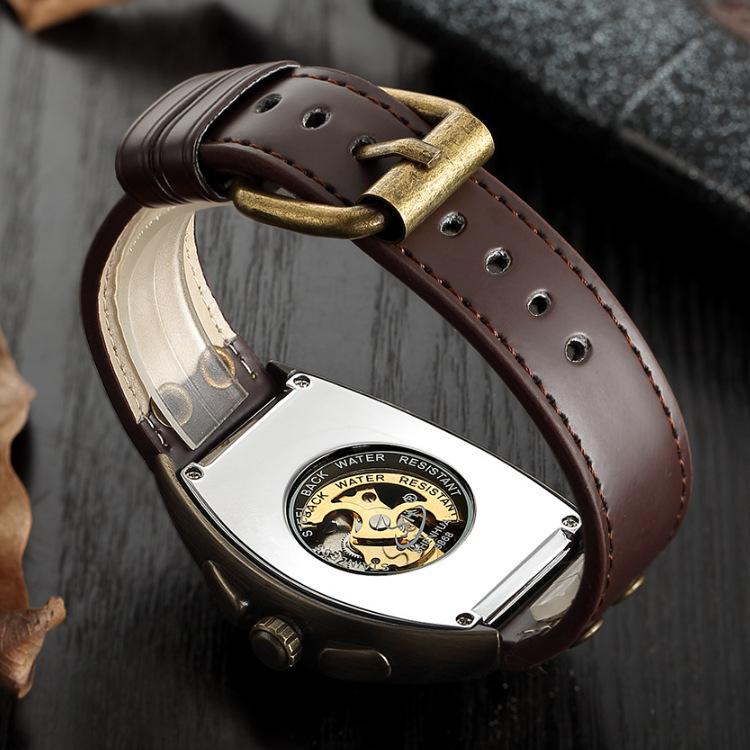 Shenghua Shenhua 9268 Cinturino per Orologio Meccanico da Uomo Fibbia a Rivetto Moda Orologio da Uomo in Bronzo