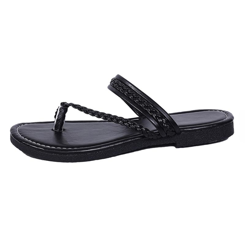 Mode Flats Damen Hausschuhe Designer Sandalen Damenschuhe 2025 Sommer Trend Zehensteg Pantoletten Flache Walking Weiche Zapatillas De Mujer