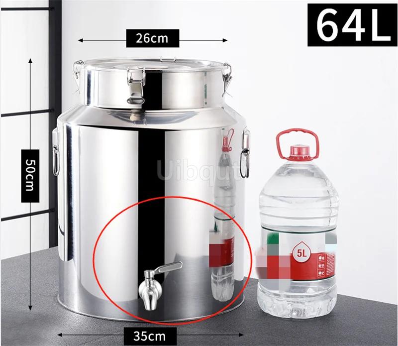 Tank Edible Oil Tank Peanut Milk tea Wine Sealed Tank Brewing Fermentation Stainless Steel Sealed Barrel with Faucet ransport