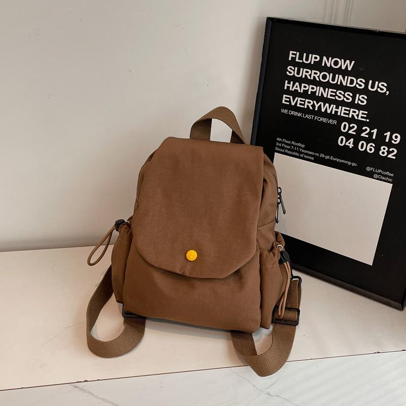 2025 autumn new canvas backpack women's rest backpack lightweight large-capacity flip bag travel student schoolbag