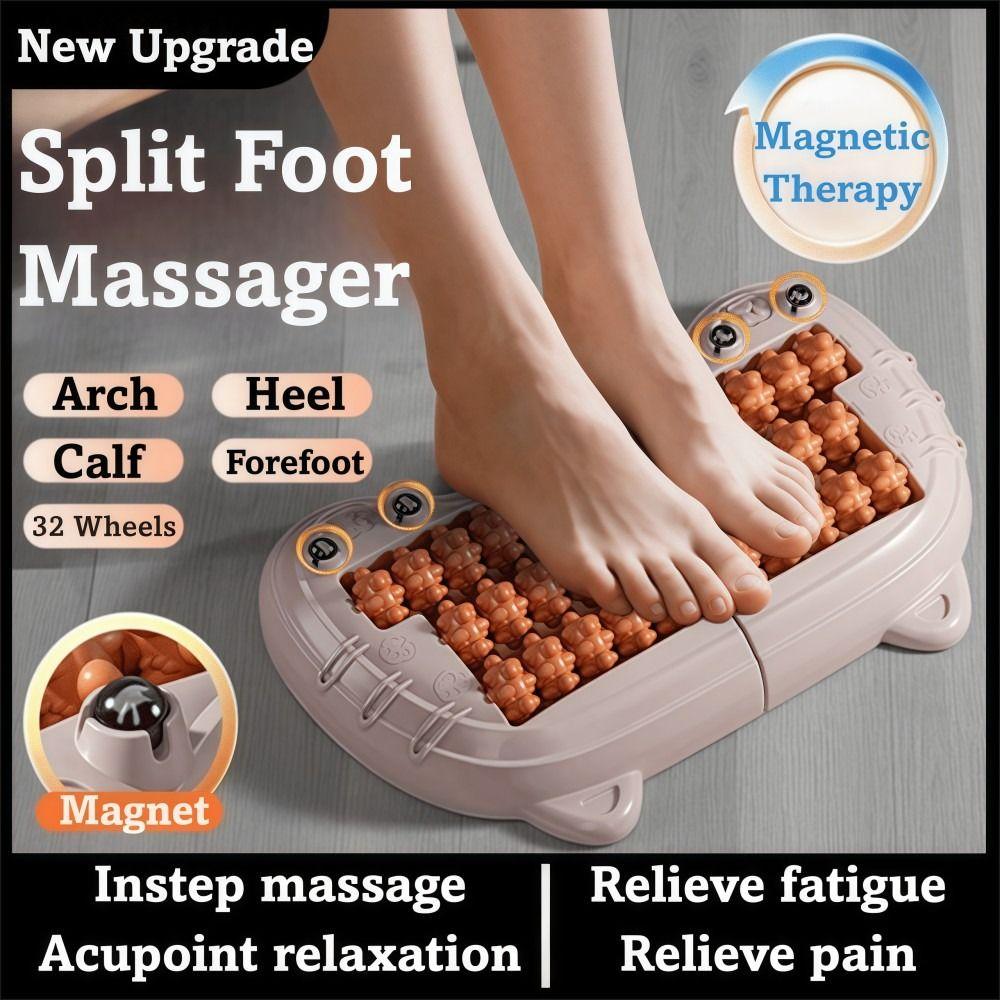 Split Type Foot Massager Roller Improved Circulation Pain Relief Foot Acupoint Massager Acupressure Therapy Portable