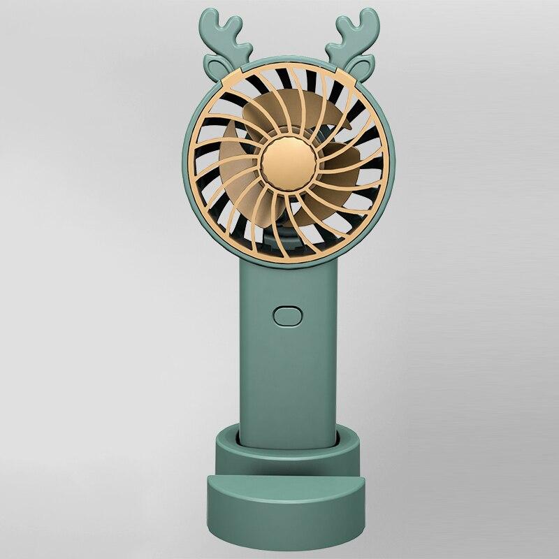 

Antler Handheld Mini Fashion Vertical Phone Mount Fan Outdoor Travel Portable Charging Fan зелёный