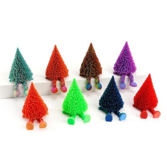 Collectable Movable Figures Christmas Tree Figure, Flexible Joints 3D Printed Holiday Atmosphere Decorations Ornament, Creative Festive Figure