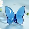 For Crystal Butterfly Figurine, Lucky Butterfly Ornaments, Glass Butterfly Statue, for Crystal Home Decor for Living Room,Table(Pink) (Blue)