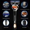 Durable Blue 5-Layer Rotating Razor: Waterproof, Scratch-Resistant, Sharp, Portable