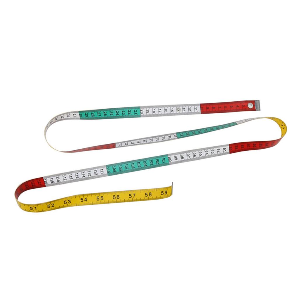 1.5m Soft Tape Measure Tailor's Tape With Snap Fasteners Body Measuring Double-sided Ruler For Needlework Sewing Tool