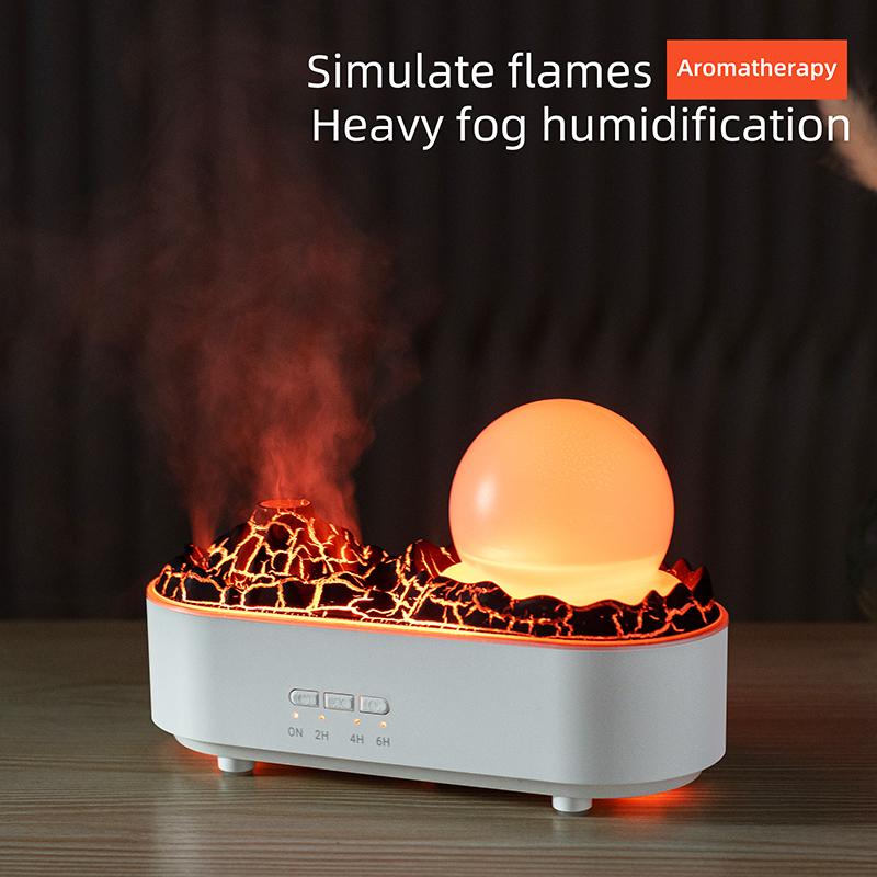 

Hogar Creative Volcano Humidifier Small Desktop Ornament Bedroom Night Light Aromatherapy Machine Prevent Air From Drying Out CHINA&USB белый