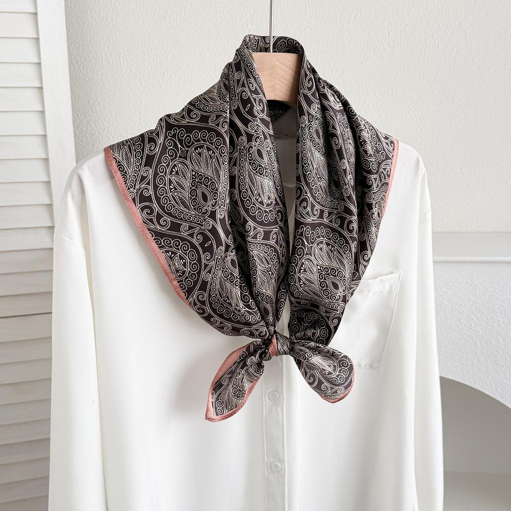 111% Mulberry Silk 71 Square Scarf, New Sky City Professional Decorative Scarf, Commuting To Work Versatile Silk Scarf