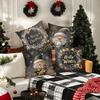 Christmas Themed Pillowcases: Dwarfs, Wreaths & Winter Greetings Sofa Room Cushion Cover Home Decoration New Year Gift