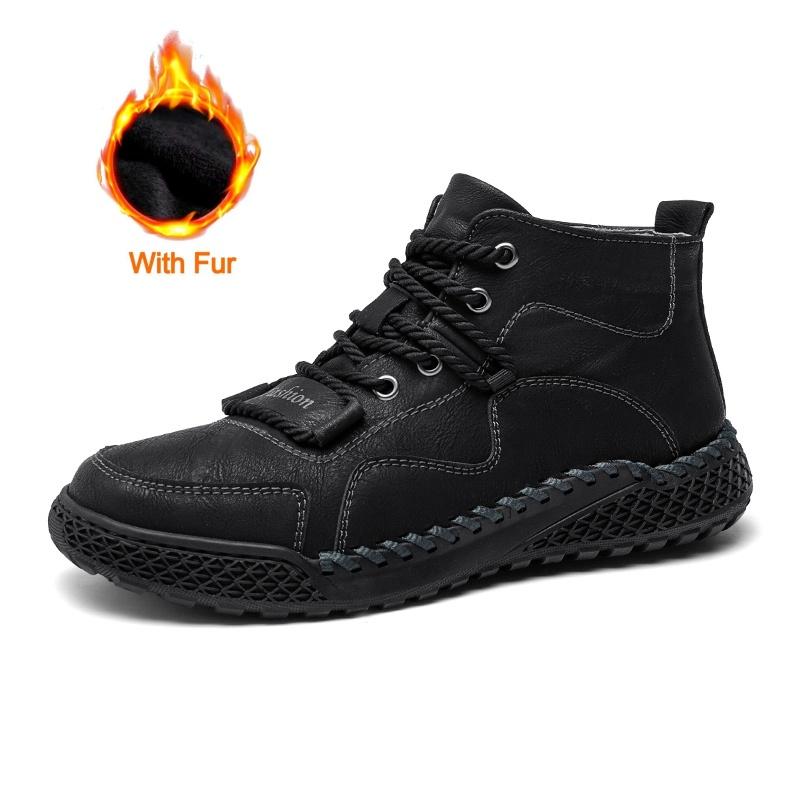 2024 New Autumn Winter High Quality Men Flat Designer Shoes Handmade Casual Leather Ankle Boots Tooling Desert Motorcycle Boots