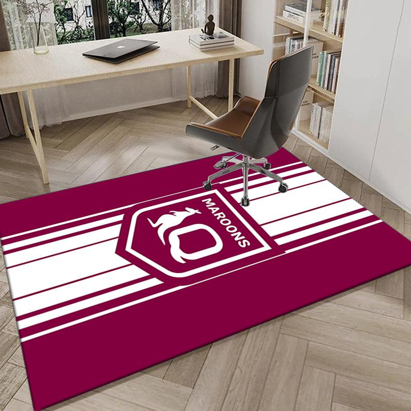 Australia Maroons Rugby Team Emblem Area Rug Office rug, Chair Rug, Decor Carpet Livingroom bedroom Mat, Large Size Fan gifts Christmas gifts