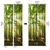 3D Forest Pattern Door Sticker, Waterproof Self-adhesiveRemovable Door Sticker, Decorative Wallpaper for Home