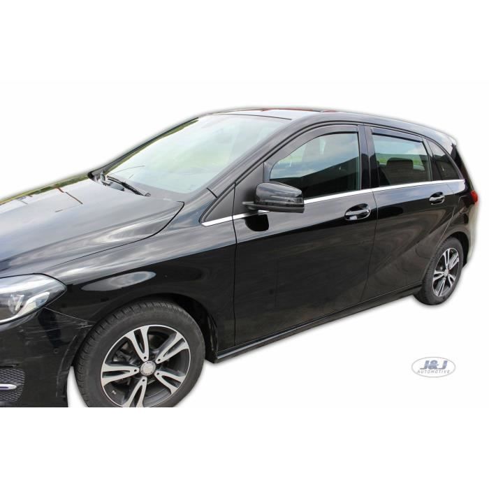 Déflecteurs d'air - J&amp;J AUTOMOTIVE - Mercedes B Classe W246 - Fumé - Acrylique renforcé - Installation facile