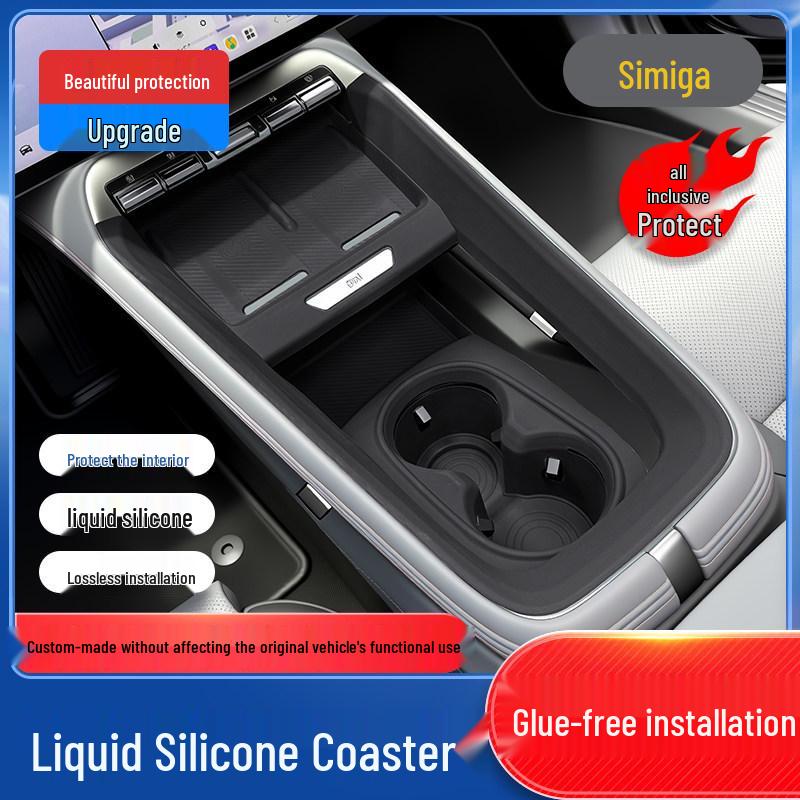Silicone Protective Pad for Zeekr 007/007GT Console, Cup Holder, and Storage Slot