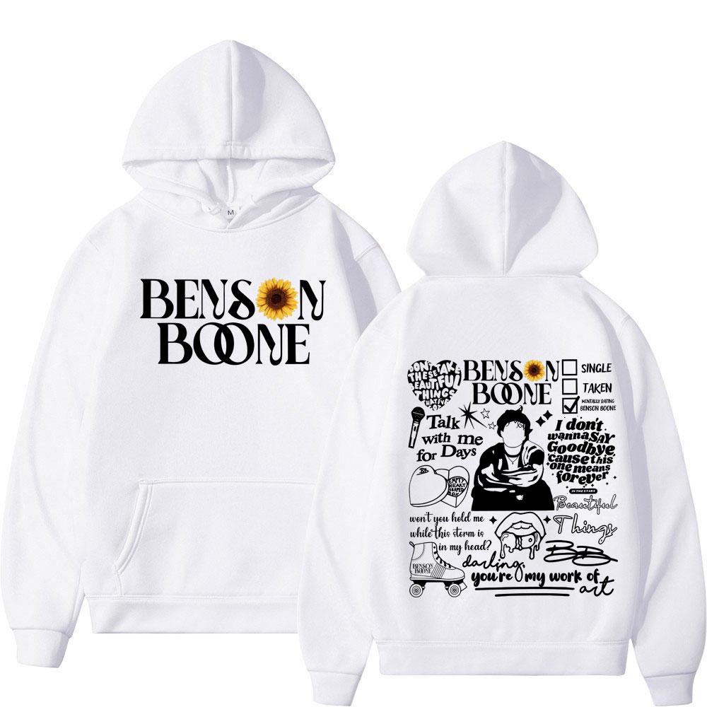 Benson Boone American Heart Tour Autumn Edition Warm Men's and Women's Fashion Hoodie Oversized Retro Hoodie