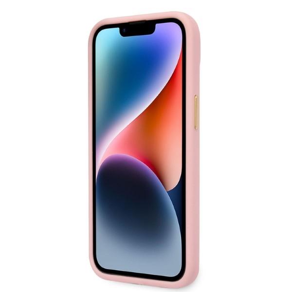 Guess Guhcp14Mhgcrhp Iphone 14 Plus / 15 Plus 6.7 Różowy/Pink Twarde Etui Kolekcja Croco