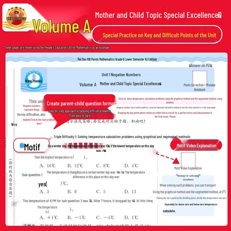 Wang Zhaoxia 100-Point Elementary Math Workbook, Beijing Normal Edition
