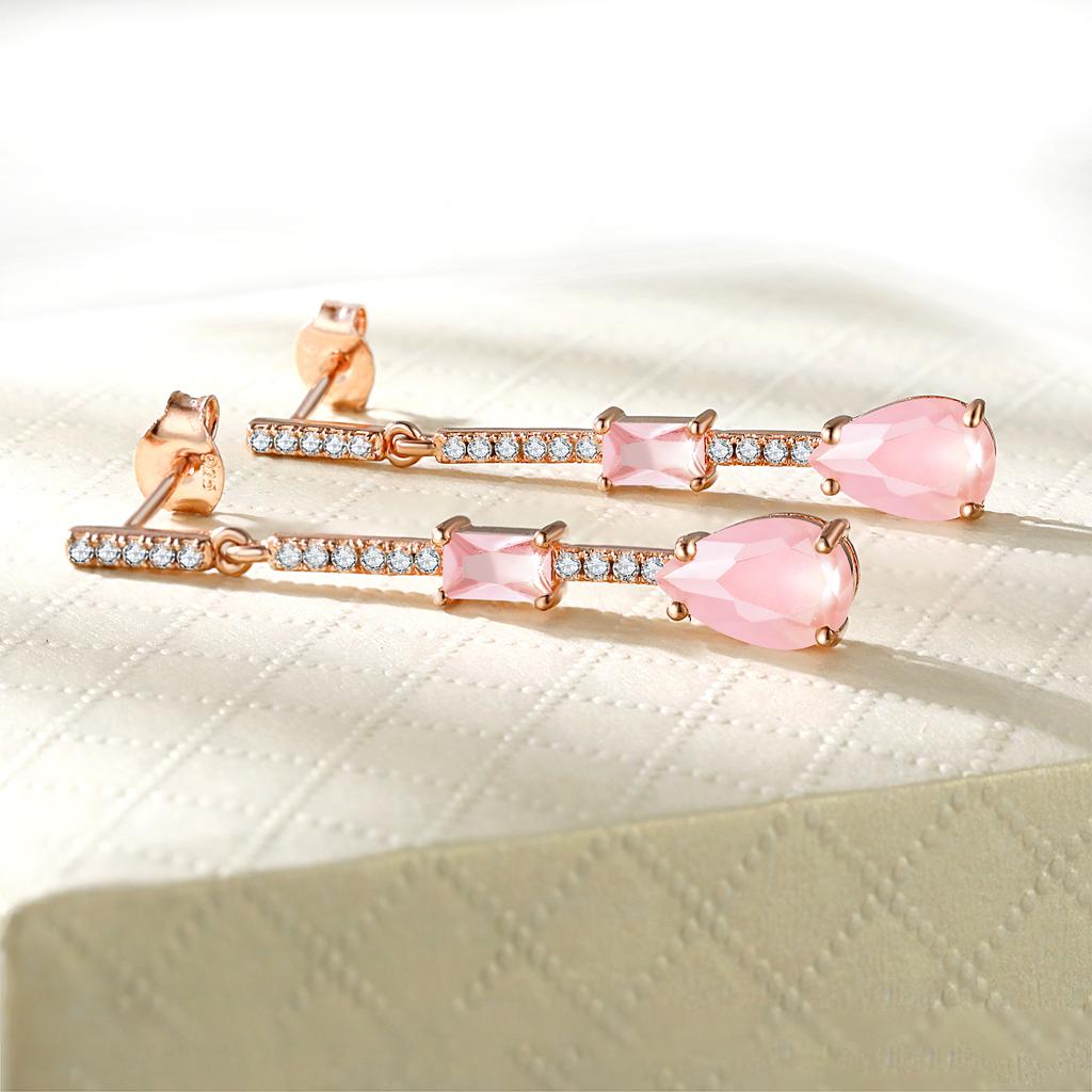 Drop Earrings For Women Blue Sapphire Earrings Gemstone Wedding Engagement Party Jewelry