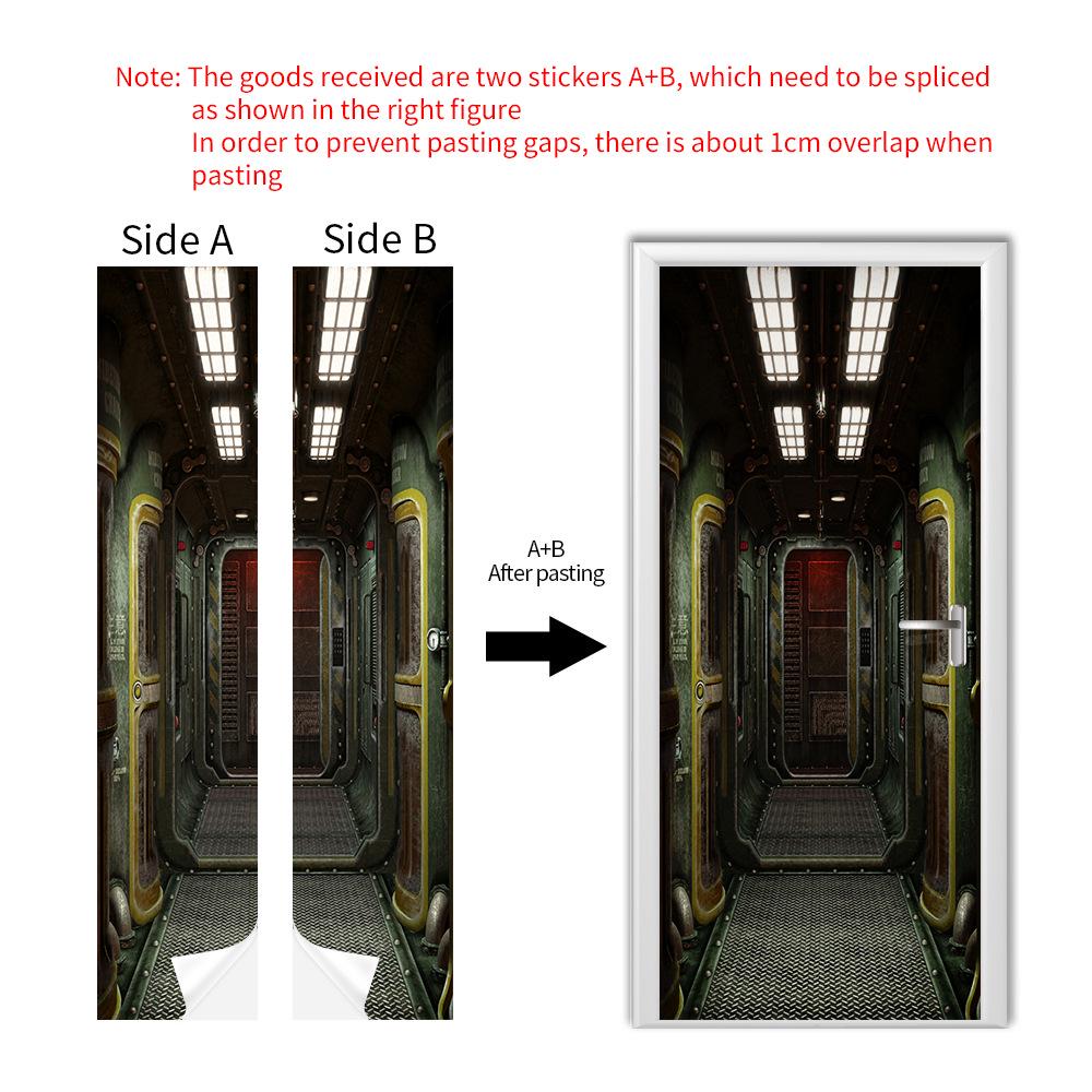 Cross-Border Self-Adhesive Removable Door & Wall Sticker for Rental Room Renovation.
