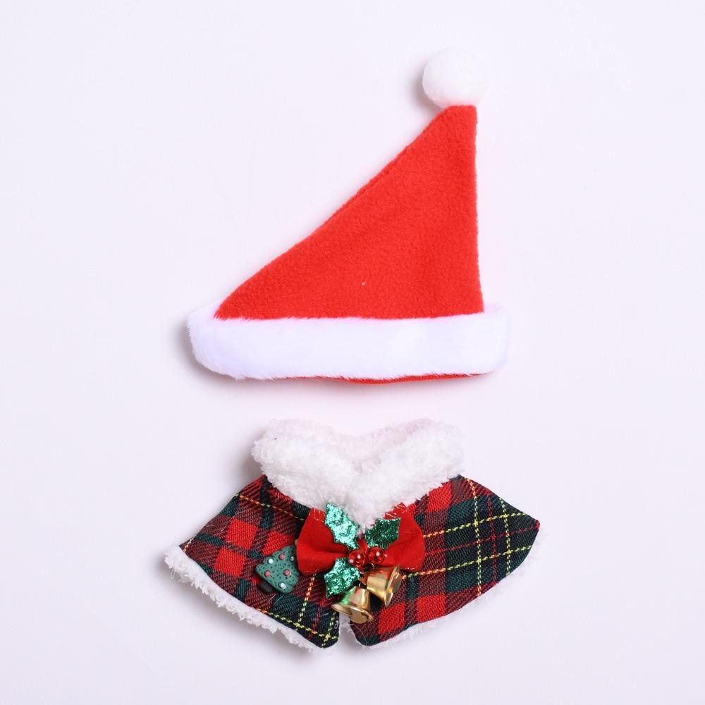 

Колокольчики Плащ Сидящая Кукла Лабубу Одежда Остроконечная Шляпа 17см Плюшевая Одежда для Куклы Рождество Christmas Suit