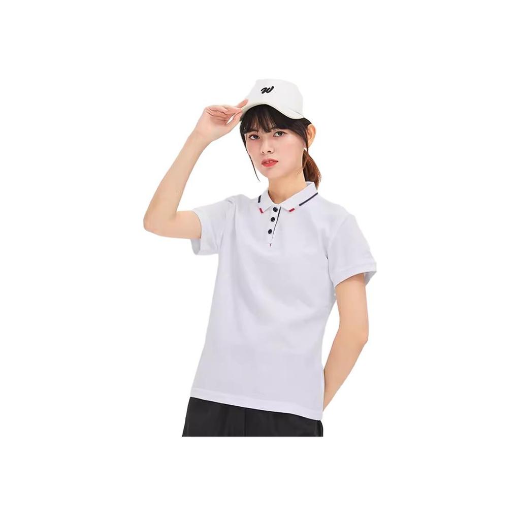 Li Ning Breathable Short Sleeve Polo Shirt Women Tops White APLQ116-1