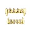 Hip Hop CZ Iced Out Full Fang Teeth Grillz With Dollar Symbol Custom Unisex  Cosplay Decoration Jewelry