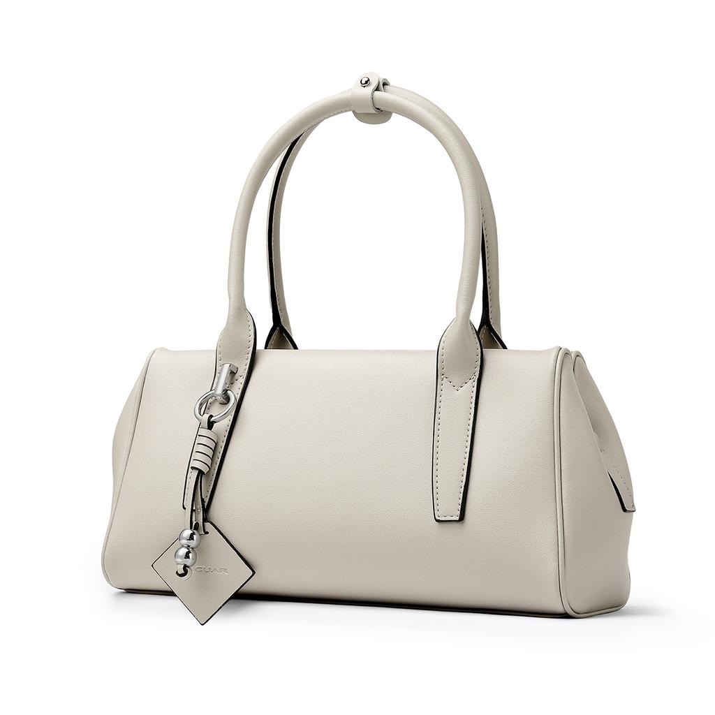 New JAGUAR Synthetic Leather Shoulder Bag, Handbag Women's Ecru/Black/Sand JL12301931