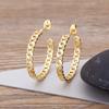 Classic Lucky Colorful Turkish Evil Eye Beads Earrings Geometric Big Circle Drop Earrings For Women Girls Copper Jewelry Gifts