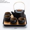 Quality Chinese Tea Set Hand-held Black Ceramic Teapot Teacup Set Kung Fu Tea Set Tea Box Purple Sand Charm Tea Pet Tea Ceremony