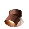Wind Walnut Surface-Mounted Spotlight, No Hole Needed, Full Spectrum Eye Protection for Corridor, Hallway, Living Room.