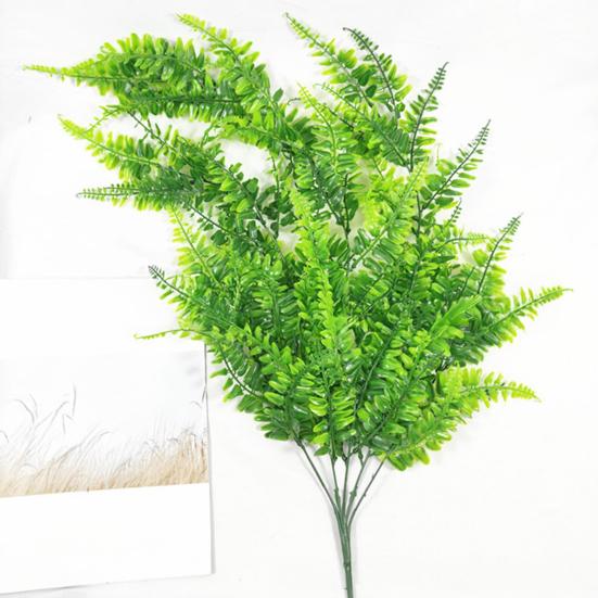 1/2/3/4/6Pcs Hanging Artificial Fern Plants UV Resistant Realistic Faux Greenery Indoor Outdoor Garden Yard Plastic Plants Fake Fern Leaves Decoration