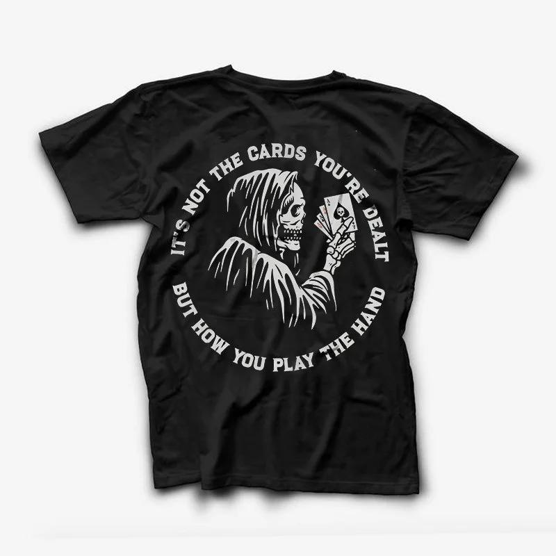 Creative Punk Skulls Men Tshirts Summer Hip-hop Gothic Short-sleev Tops Fashion Heavy Metal Rock Clothes Ropa Hombre Camisetas