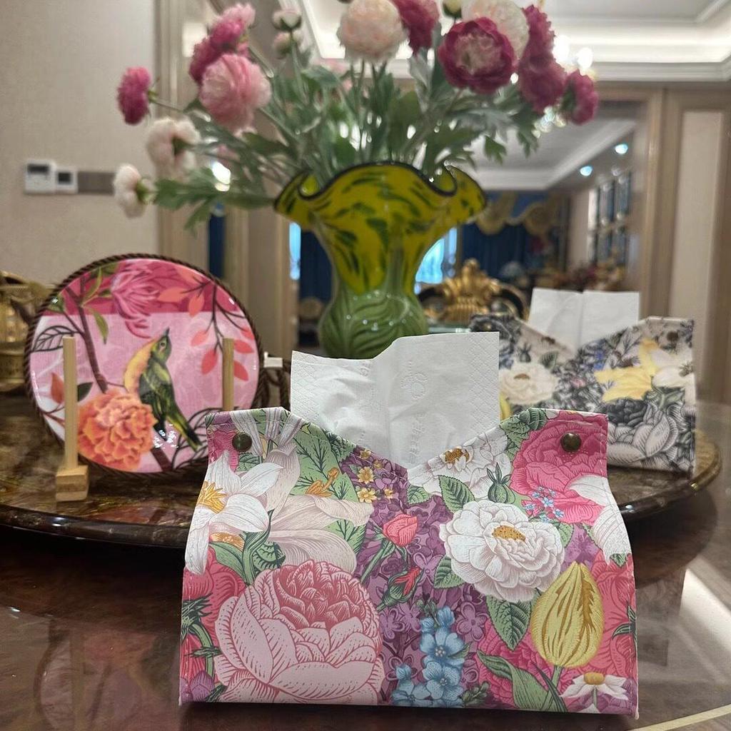 Sunflower Landscape Tissue Box Holder for Home, Dining Table, and Car