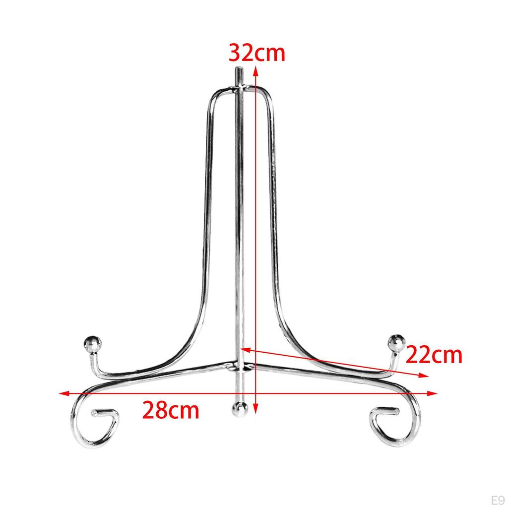 Adjustable Iron Display Stand for Showcasing Plates and Artwork