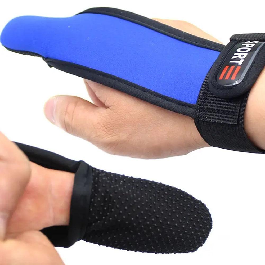 Unisex Anti-Slip Single-Finger Fishing Gloves, Casting Glove with Finger Protection, Adjustable Elastic Band for Outdoor Fishing