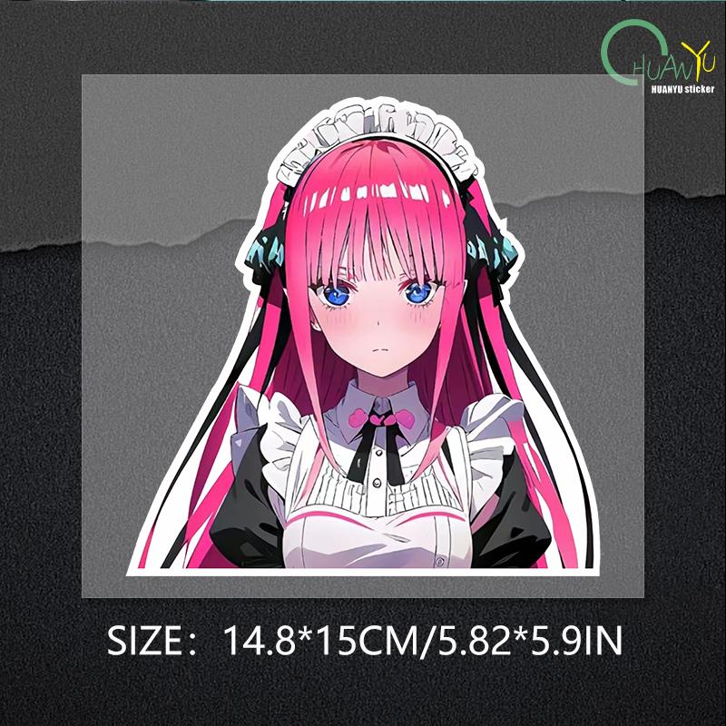 Cute Girl Anime Car Sticker Car Sticker Motorcycle Bumper Car Window Reflective Waterproof Sticker Car Sticker