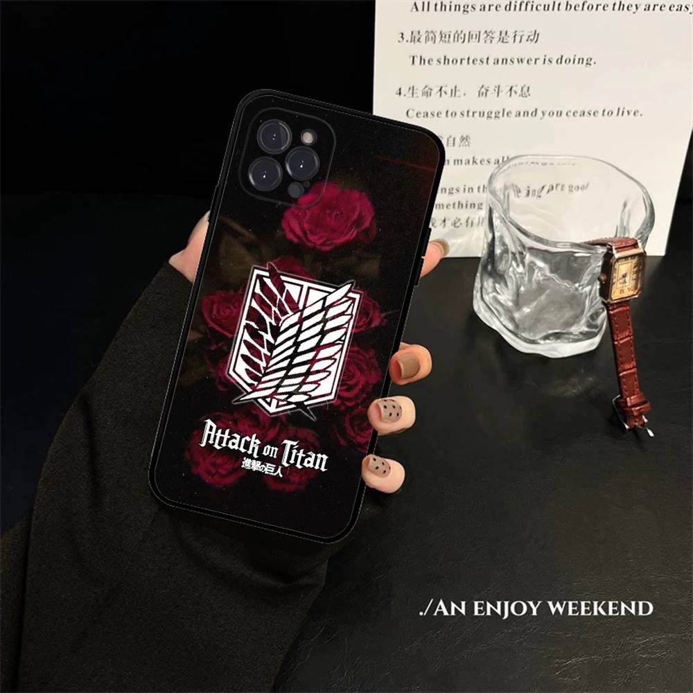 Anime A-Attack On Titan Phone Case For IPhone 16 15 8 7 6 6S Plus X SE XR XS 14 11 12 13 Mini Pro Max Mobile Case