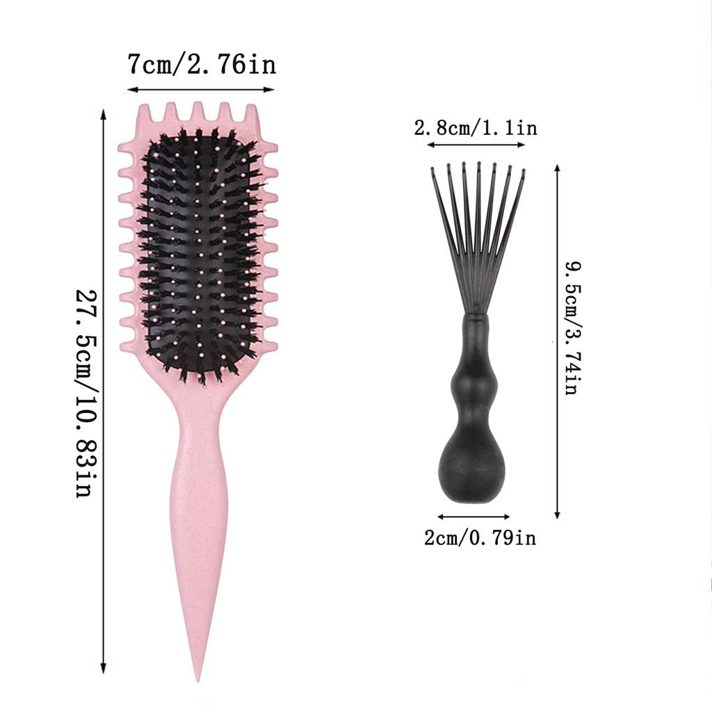 Cepillo para peinar y dar forma al cabello rizado de peluquería para hombres y mujeres. Reduce los tirones.