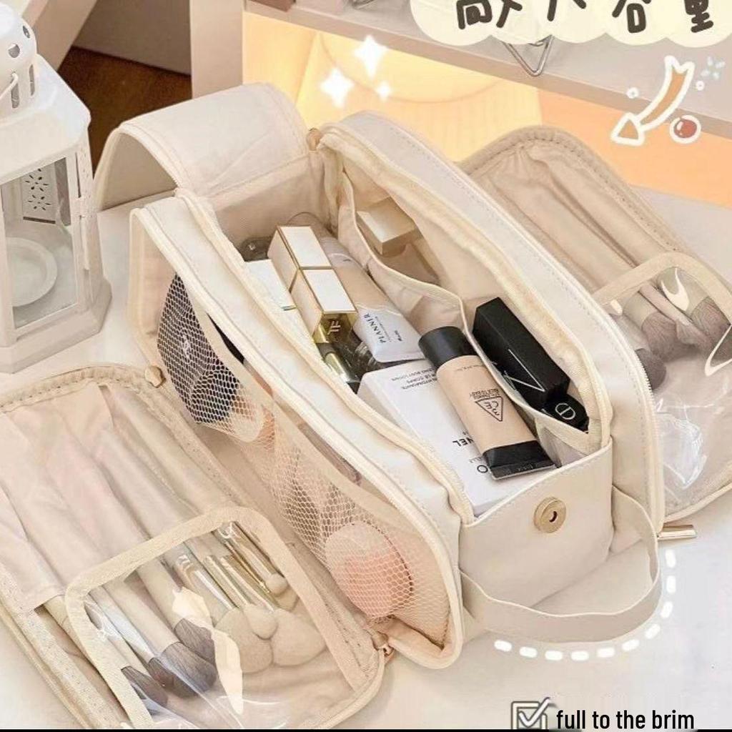 Xiaohongshu Popular Large-Capacity Double-Opening Travel Makeup and Toiletry Bag