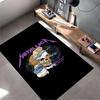 Rock Music Area Rug, Metallica Damaged Justice Skull Drill Purple Logo Print, Music Fan Garage Decor, Non-Slip Mat